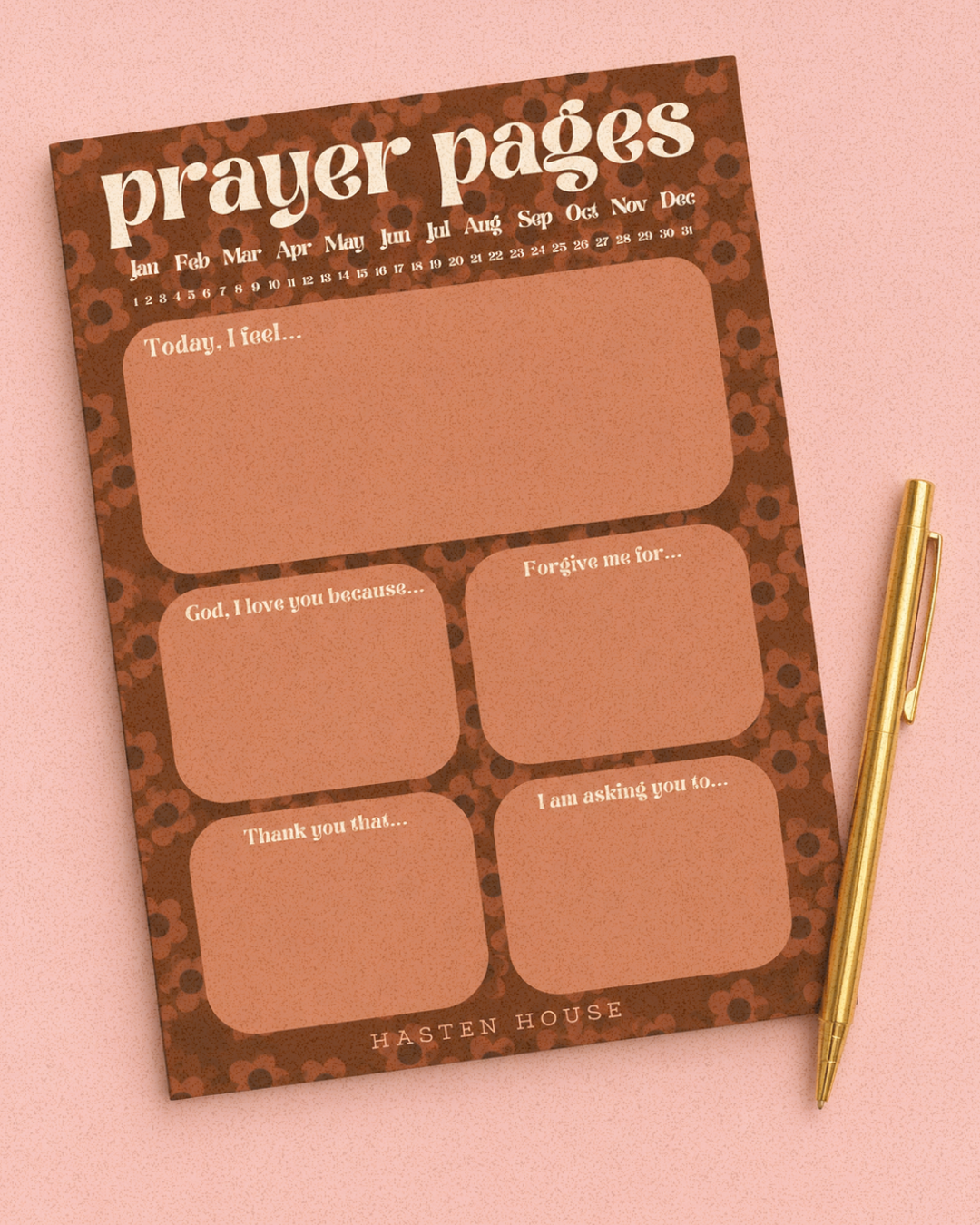 Prayer Pages Notepad in Groovy Bloom